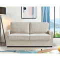 Manchester 70-Inch Square Arm Sofa Bed in Polyester Corduroy
