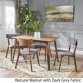 Megann Mid-Century 5-Piece Rectangular Wood Dining Set by Christopher Knight Home