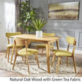 Megann Mid-Century 5-Piece Rectangular Wood Dining Set by Christopher Knight Home