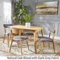 Megann Mid-Century 5-Piece Rectangular Wood Dining Set by Christopher Knight Home