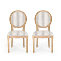Set of 2 Phinnaeus French Country Fabric Dining Chairs by Christopher Knight Home
