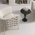 Set of 2 SEYNAR Mid-Century Modern Velvet Round Accent Chairs for Living Room
