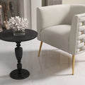 Set of 2 SEYNAR Mid-Century Modern Velvet Round Accent Chairs for Living Room