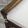 Christopher Knight Home Nelson Rustic Acacia Wood Bench with Cushion