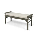 Christopher Knight Home Nelson Rustic Acacia Wood Bench with Cushion