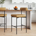 Nathan James Dahlia Upholstered Counter Height Barstool and Dining Chair with Backrest
