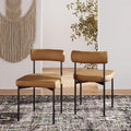 Nathan James Dahlia Upholstered Counter Height Barstool and Dining Chair with Backrest