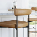 Nathan James Dahlia Upholstered Counter Height Barstool and Dining Chair with Backrest