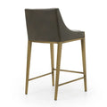 Modrest Fairview Modern Grey and Brass Counter Stool