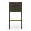 Modrest Fairview Modern Grey and Brass Counter Stool