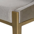 Modrest Fairview Modern Grey and Brass Counter Stool