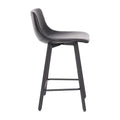 Pair of Armless Upholstered Metal Counter Stools