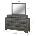 Oslo Classic 2-Piece Dresser and Mirror Set with 10 Drawers by Furniture of America