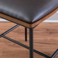 Lowrey 25-Inch Counter Stool with Metal Frame and Faux Leather Upholstery