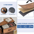 Moasis Rustic Wood-Style Bedroom Dresser with Metal Frame and Wooden Surface