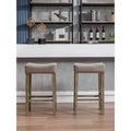 29-Inch Backless Faux Leather Bar Stools for Kitchen Counter - Farmhouse Style Island Chairs