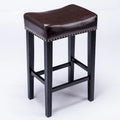 29-Inch Backless Faux Leather Bar Stools for Kitchen Counter - Farmhouse Style Island Chairs