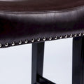 29-Inch Backless Faux Leather Bar Stools for Kitchen Counter - Farmhouse Style Island Chairs