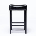29-Inch Backless Faux Leather Bar Stools for Kitchen Counter - Farmhouse Style Island Chairs