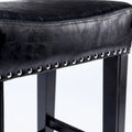 29-Inch Backless Faux Leather Bar Stools for Kitchen Counter - Farmhouse Style Island Chairs
