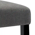 Set of 2 Counter Height Bar Stools with Back - 24-Inch Fabric Upholstered Design and Nailhead Trim