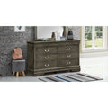 Louis Philippe 6-Drawer Dresser for Bedroom