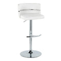 Set of 2 Silver Orchid Lena Adjustable Bar Stools with Rounded T Footrest