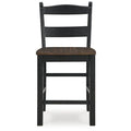 Signature Design by Ashley Valebeck Black and Brown Counter Height Barstool - Dimensions: 20W x 22D x 39H