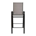 Set of 4 Outdoor Barstools with Flexible Comfort Material - Patio Seating