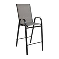 Set of 4 Outdoor Barstools with Flexible Comfort Material - Patio Seating