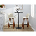 Set of 2 Carson Carrington Vallberga 30-Inch Fixed-Height Bar Stools with Walnut Wood Base