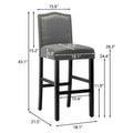 Set of 2 Upholstered 28-Inch Barstools - Stylish Pub Chairs