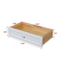 White Solid Wood Dresser Cabinet with Retro Round Handles and Spray-Painted Finish