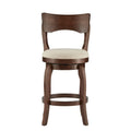 Lyla 24-Inch Brown Swivel Counter Stool by iNSPIRE Q Classic