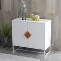CUSchoice Solid Wood Square Handle 2-Door Sideboard