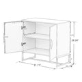 CUSchoice Solid Wood Square Handle 2-Door Sideboard