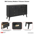 Prepac Milo 7-Drawer Dresser in Mid-Century Modern Style