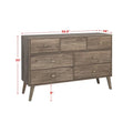 Prepac Milo 7-Drawer Dresser in Mid-Century Modern Style