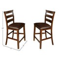 Kona Raisin Ladderback Barstools - Set of 2