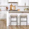 Set of 2 Jameson Gray Upholstered Polyester 29-Inch Bar Stools