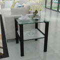 Two-Tier Glass Corner Table