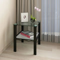 Two-Tier Glass Corner Table