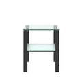 Two-Tier Glass Corner Table