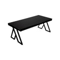 46-Inch Tempered Glass Top Metal Wrought Iron Coffee Table for Living Room