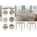CraftPorch Modern Grey Counter Height Dining Table with Clean Lines