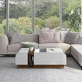 Podd Modern White 49-Inch 3-Shelf Coffee Table from Furniture of America