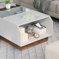 Podd Modern White 49-Inch 3-Shelf Coffee Table from Furniture of America