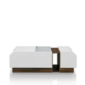 Podd Modern White 49-Inch 3-Shelf Coffee Table from Furniture of America
