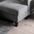 Lauf Contemporary Grey Fabric 4-Piece Modular Sectional by Furniture of America