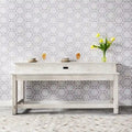 Distressed White 4-Piece Modern Farmhouse Flea Market Set